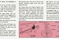 1970 Challenger owners manual jack instruction page.