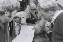 Swede Savage,Dan Gurney and Bob Tarrozi discussing the track. part 2